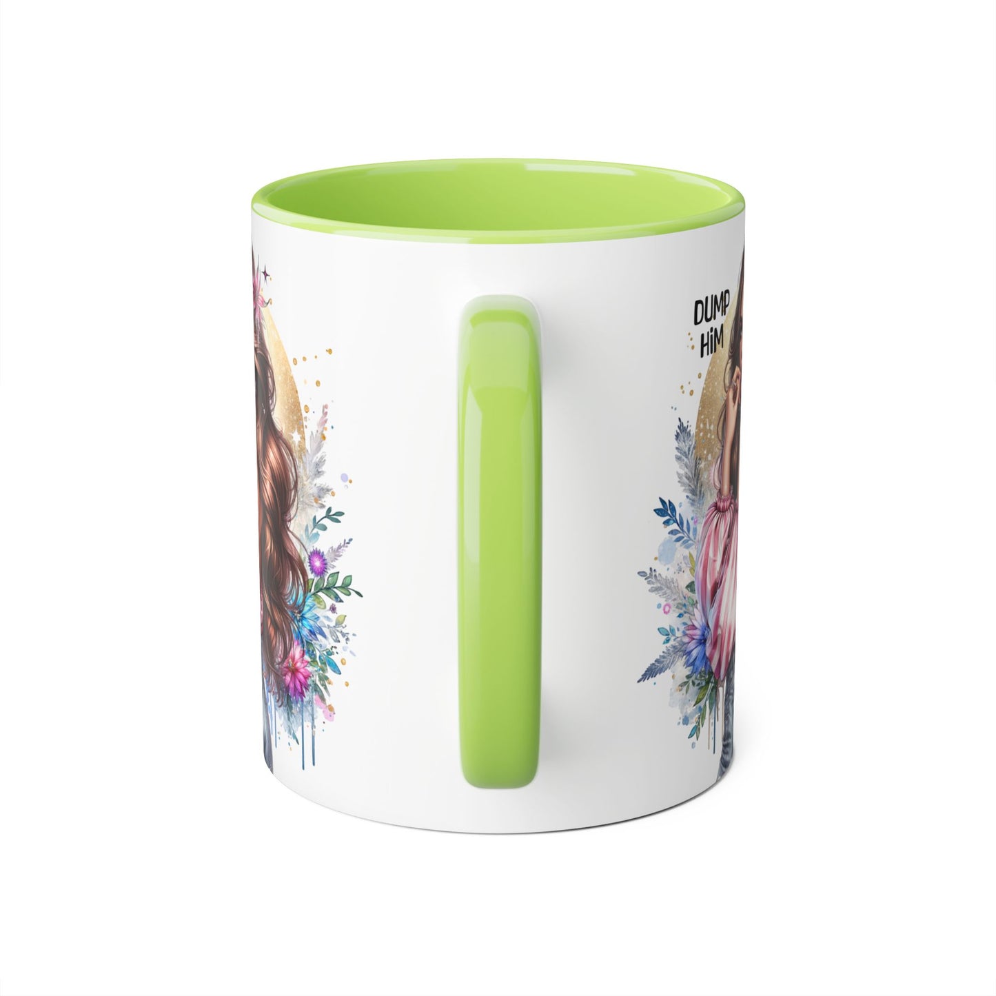 Dump Him Accent Mug, Coffee Cup for Empowering Women, Fun Gift for Friends, Inspirational Drinkware, Birthday, Self-care