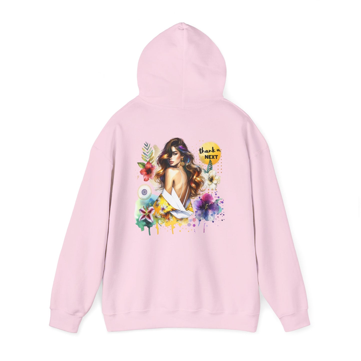 Thank U, Next Colorful Graphic Hooded Sweatshirt, Cozy Unisex Hoodie, Trendy Streetwear, Personalized Gift, Summer Vibes, Art-Inspired Fashion