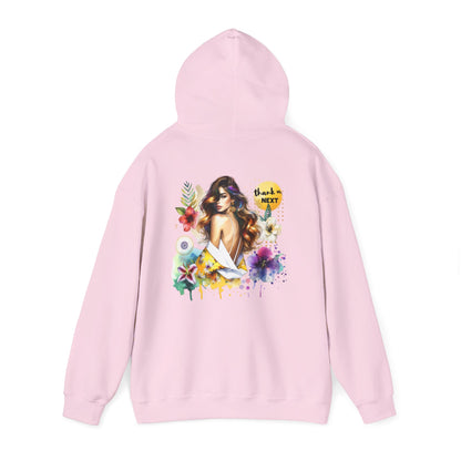 Thank U, Next Colorful Graphic Hooded Sweatshirt, Cozy Unisex Hoodie, Trendy Streetwear, Personalized Gift, Summer Vibes, Art-Inspired Fashion