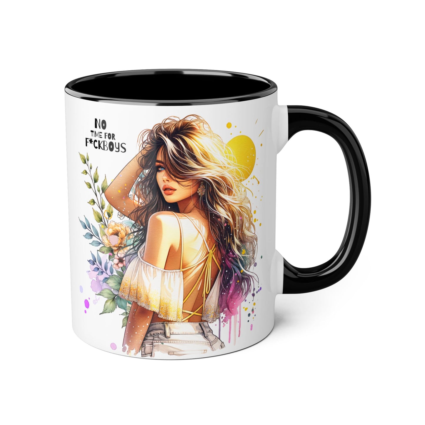 Funny Accent Mug - No Time For F*boys 11oz