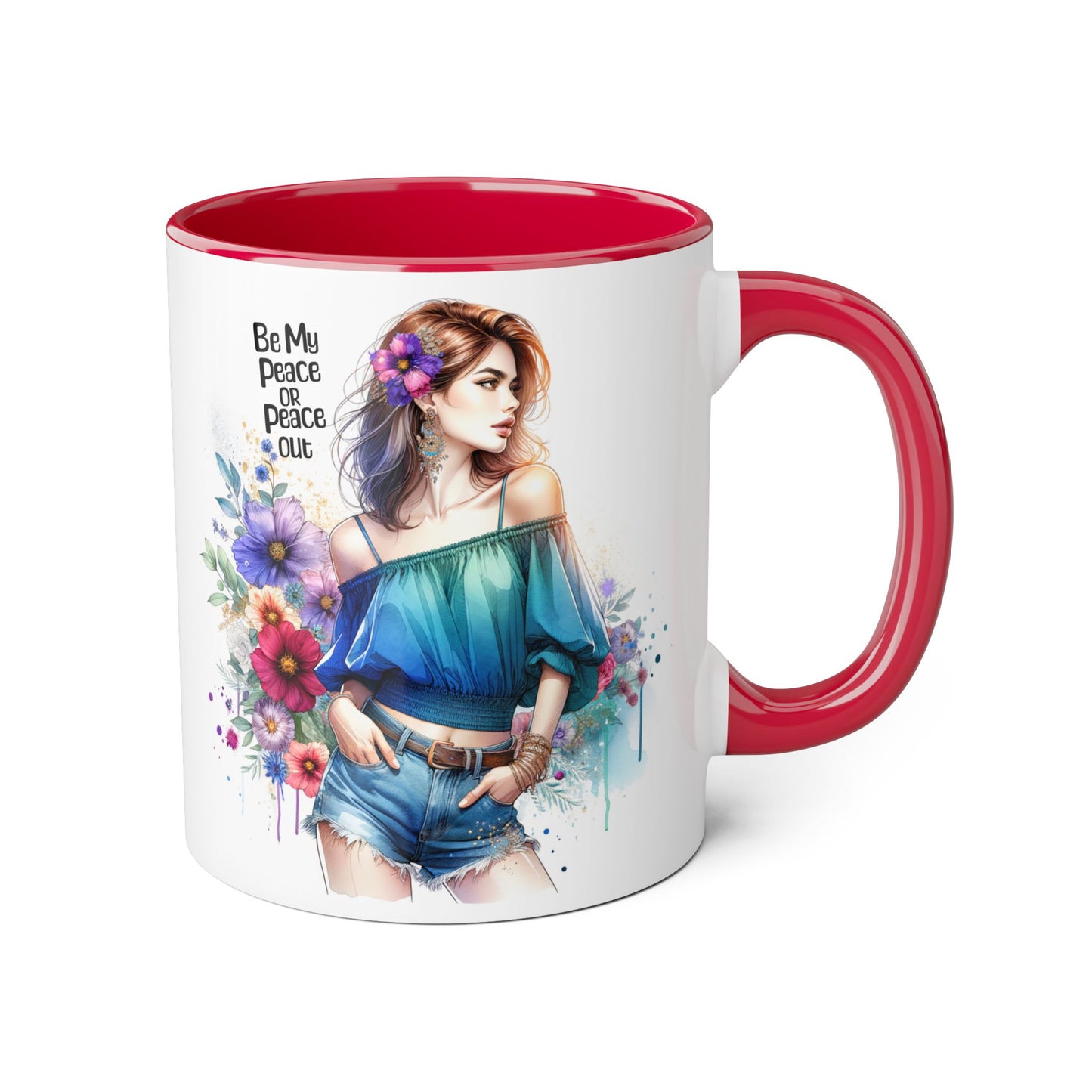 Be My Peace or Peace Out Accent 11oz Mug