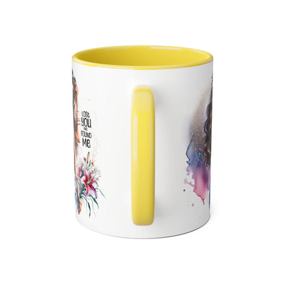 Lost You and Found Me Bohemian Accent Mugs - Lose You Found Me | Artistic Coffee Cup, Unique Gift, Decorative Drinkware, Floral Theme, Stylish Tea Mug