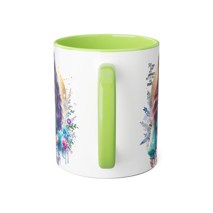 Money Can't Buy Happiness But It Can Buy Divorce Humoristic Inspirational Accent Mug, 11oz Coffee Cup for Boho Lovers, Unique Gift for Women, Flower Art Mug, Home Decor, Birthday Celebration