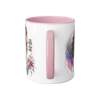 Lost You and Found Me Bohemian Accent Mugs - Lose You Found Me | Artistic Coffee Cup, Unique Gift, Decorative Drinkware, Floral Theme, Stylish Tea Mug