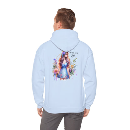 Too Cute For My Ex Floral Hoodie - Unisex Sweatshirt, Graphic Sweatshirt, Gift for Her, Cute Outfit, Spring Fashion, Art-Inspired Clothing