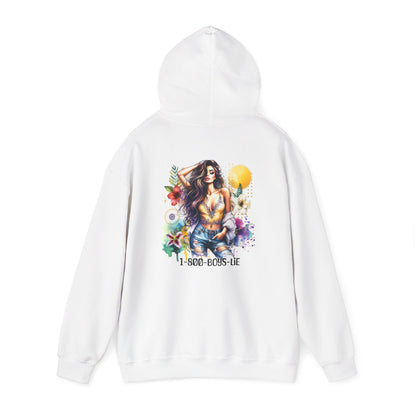 1-800-Boys-Lie Vibrant Floral Sweatshirt for Free Spirits, Comfortable Hoodie, Great for Spring, Casual Wear, Gift for Friends