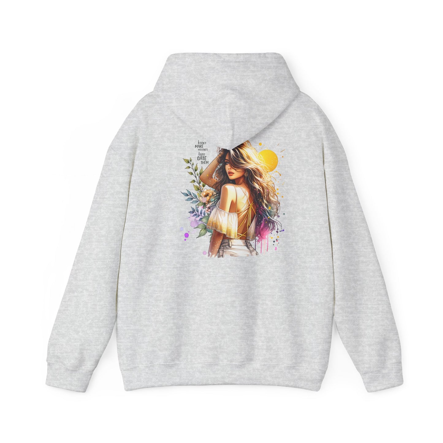 I Don`t  Make Mistakes, I Just Date Them Boho Chic Artist Hoodie, Cozy Sweatshirt, Gift for Art Lovers, Casual Wear, Summer Vibes, Creative Style, Festivals