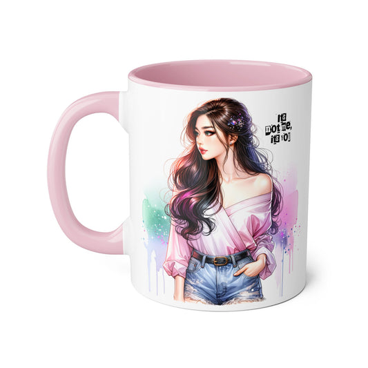 It's Not Me, It's You Humoristic Vibrant Accent Mug, Espresso Lover's Gift, Stunning Art Print Mug, Unique Coffee Cup, Colorful Tea Mug, Perfect for Birthdays, Cozy Vibes
