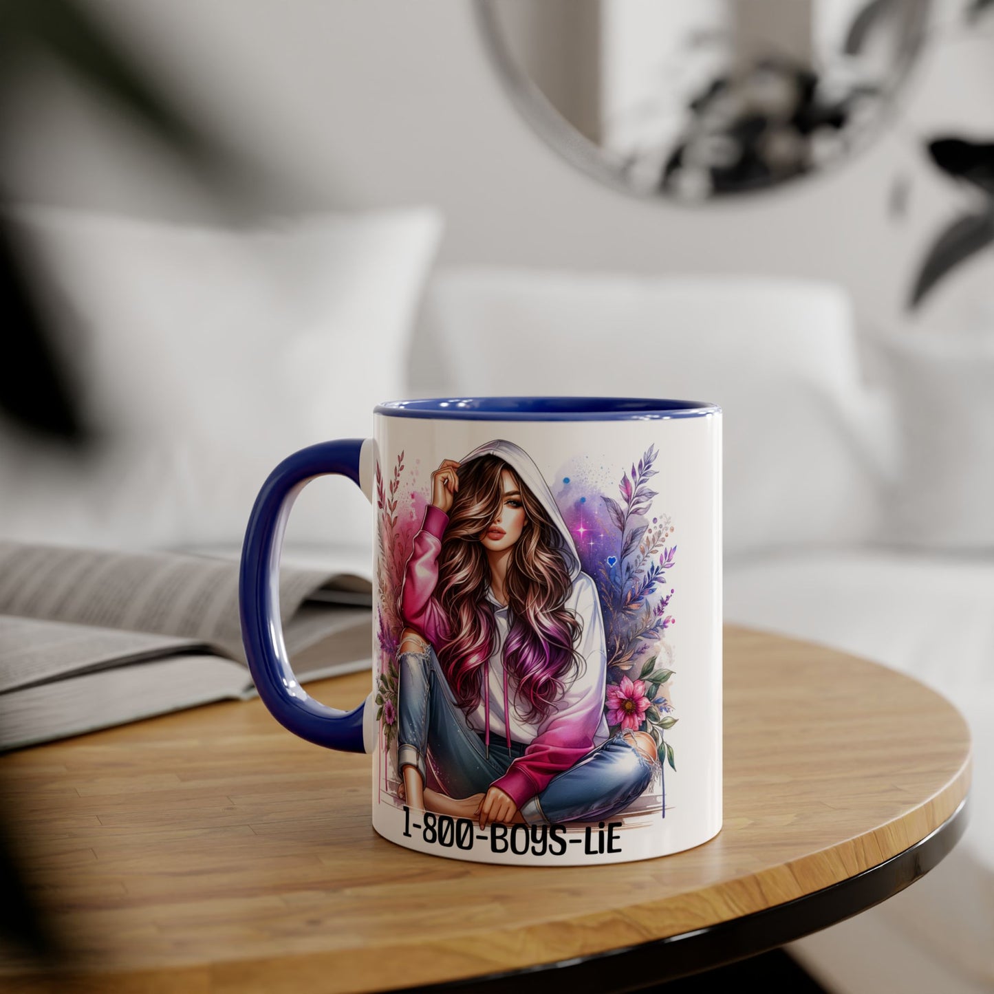 Stylish Accent Mug, 1-800-BOYS-DIE, Trendy Gift for Coffee Lovers, Aesthetic Drinkware for Home/Office, Perfect for Birthdays and [...]