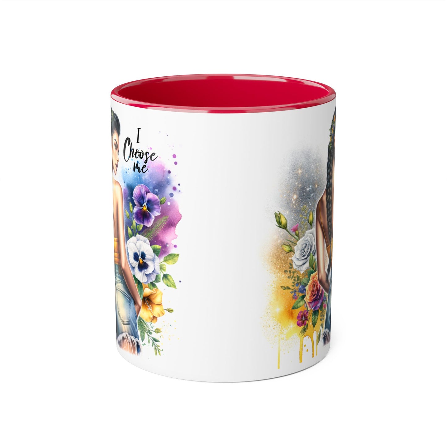 I Choose Me Empowering Accent Mugs, Coffee Cup for Self-Love, Inspirational Drinkware, Gifts for Her, Motivational Home Decor