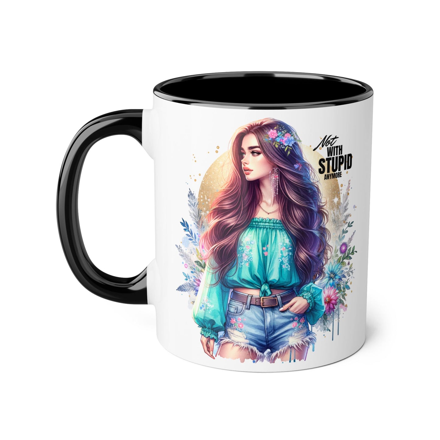 Mug - Not With Stupid Anymore Humoristic 11oz Accent Mug