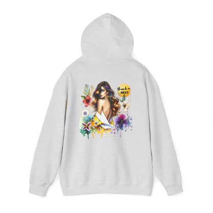 Thank U, Next Colorful Graphic Hooded Sweatshirt, Cozy Unisex Hoodie, Trendy Streetwear, Personalized Gift, Summer Vibes, Art-Inspired Fashion