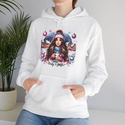 Christmas Hooded Unisex Sweatshirt - Single And Ready to Jingle