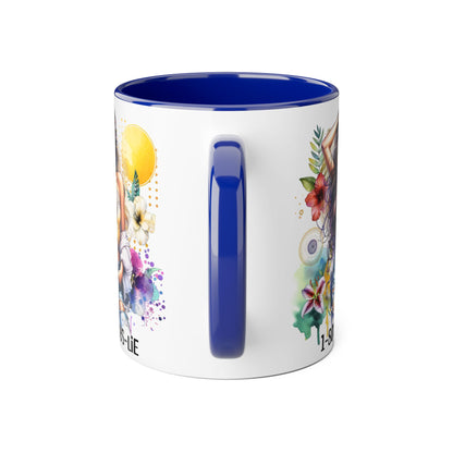 Vibrant Floral Accent Mug, 1-800-Boys-Lie Coffee Cup, Unique Art Mug, Gift for Her, Coffee Lover's Essentials