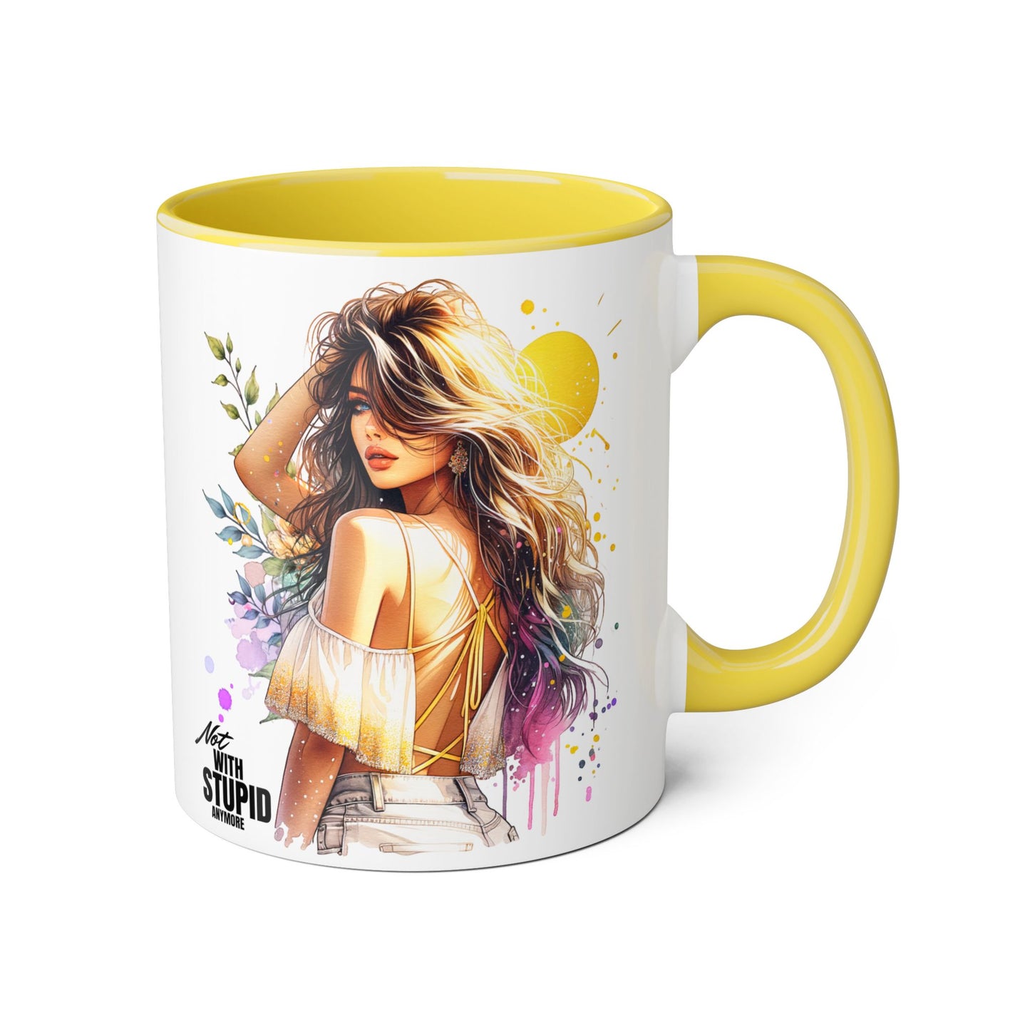 Mug - Not With Stupid Anymore Humoristic 11oz Accent Mug