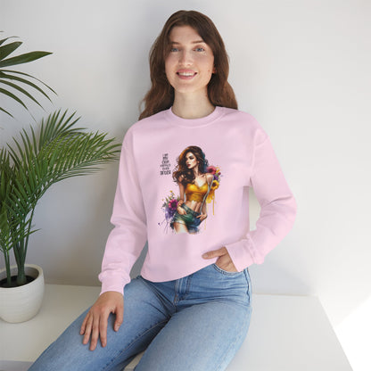 I Am My Own Happily Ever After  Stylish Inspirational Crewneck Sweatshirt, Cozy Unisex Pullover, Art Print Sweatshirt, Gift for Her, Everyday Wear, Colorful Design