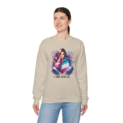 Chic Graphic Crewneck Sweatshirt - 1-800-BOYS-LIE, Cozy Sweatshirt, Fashion Sweatshirt, Casual Wear, Unique Gift, Trendy Outfit