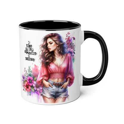 Funny Accent Mug - My Taste in Men is Probably a Disability Humor 11oz Cup