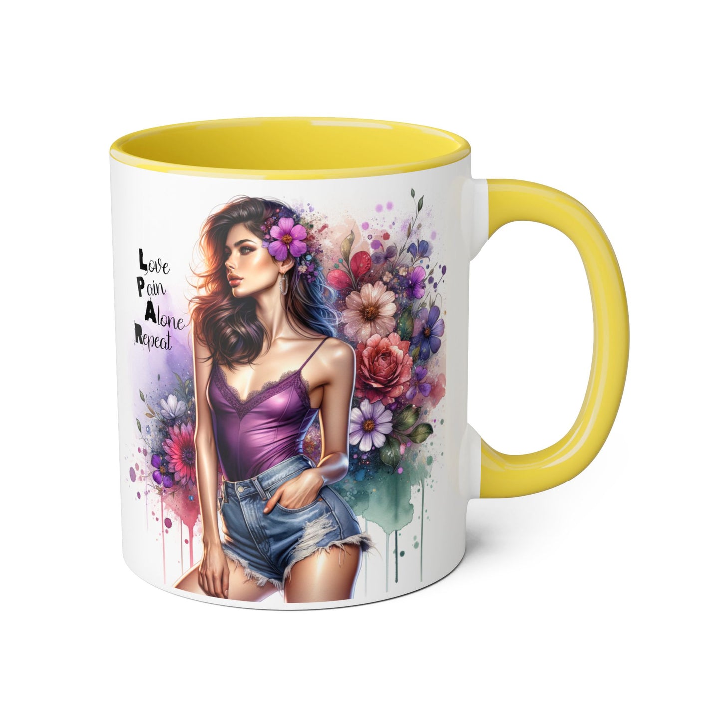 Floral Design Mug, Artistic Coffee Cup, Unique Gift, Vibrant Home Decor, Inspirational Drinkware, Birthday Present