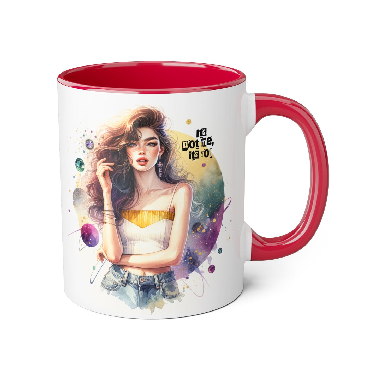 It's Not Me, It's You Humoristic Galactic Dreamer Accent Mug, Coffee Cup, Space Art Mug, Unique Gift, Starry Night Design, Cosmic Coffee Tumbler