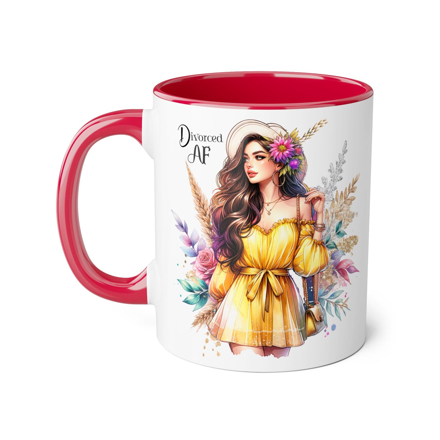 Divorced AF Accent Mug, Empowering Coffee Cup, Self-Love Gift for Her, Unique Birthday Present, Motivational Drinking Vessel