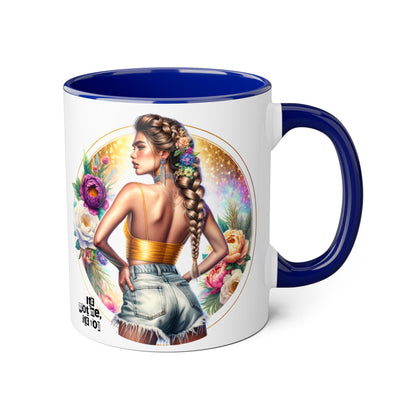 It's Not Me, It's You Humoristic Beautiful Floral Accent Mugs - Unique Coffee Cup for Art Lovers, Perfect Gift for Home Decor, Birthday, or Wedding