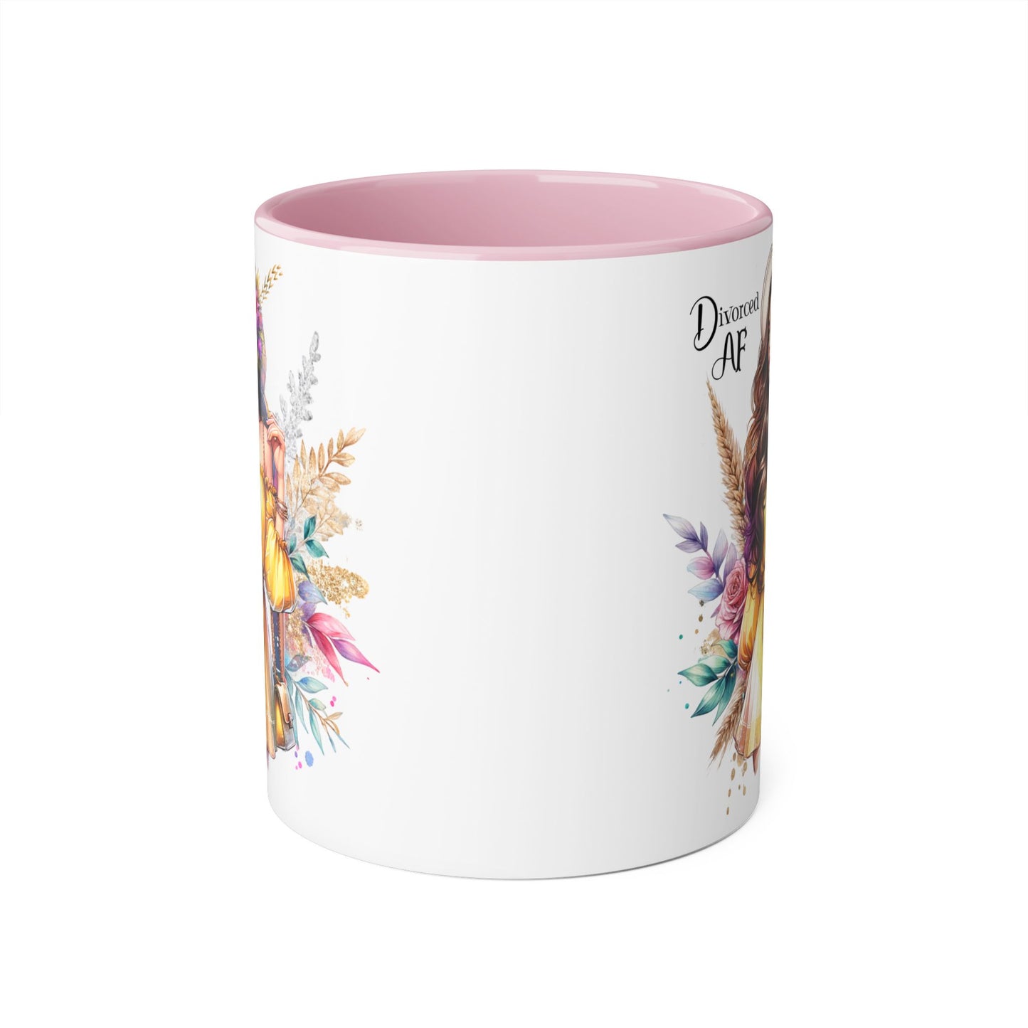 Divorced AF Accent Mug, Empowering Coffee Cup, Self-Love Gift for Her, Unique Birthday Present, Motivational Drinking Vessel