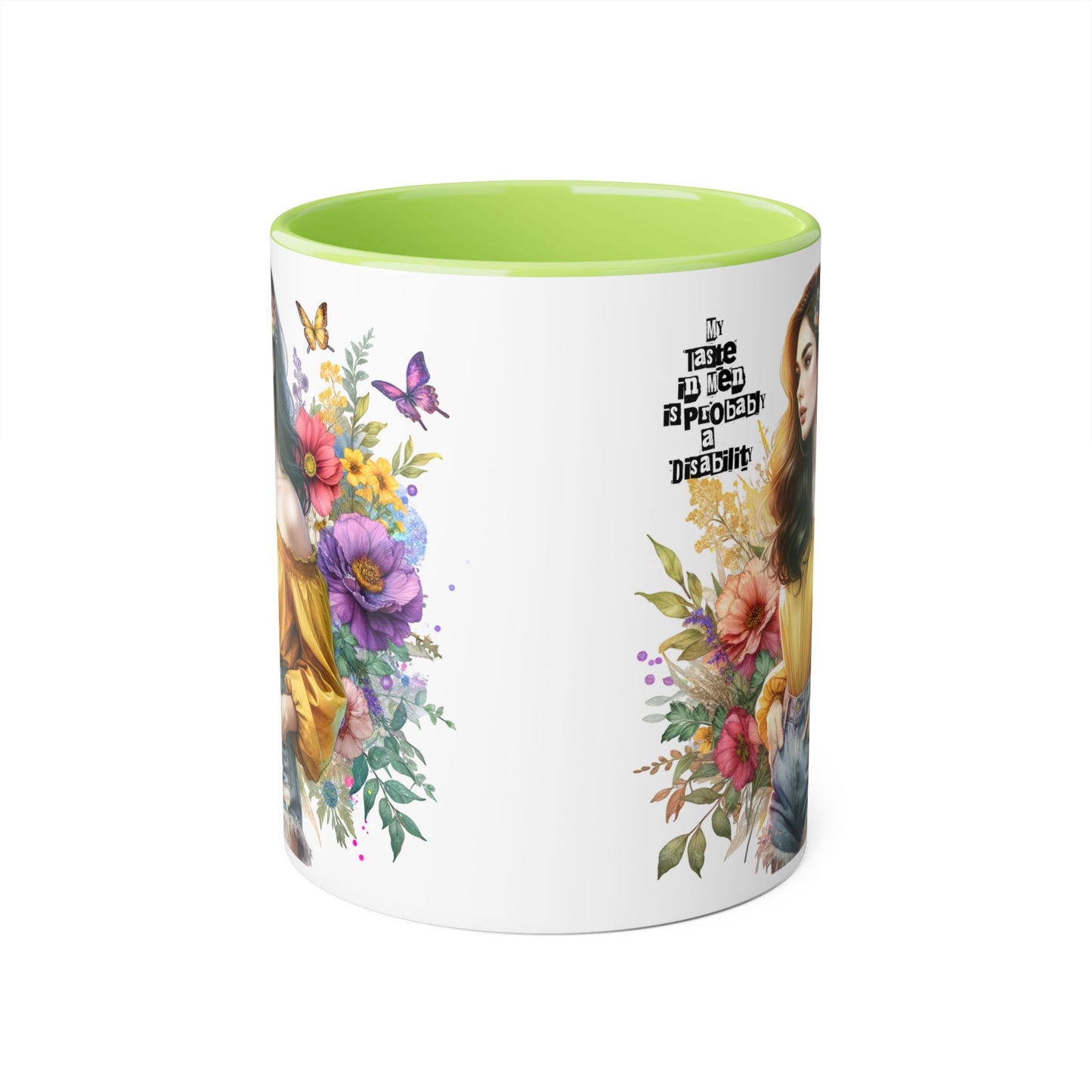 Funny Accent Mug - My Taste in Men is Probably a Disability Humor 11oz Cup