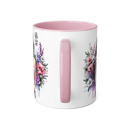 Floral Art Accent Mug - Lost You and Found Me , Coffee Lover Gift, Home Decor, Birthday, Mother's Day, Inspirational Drinkware