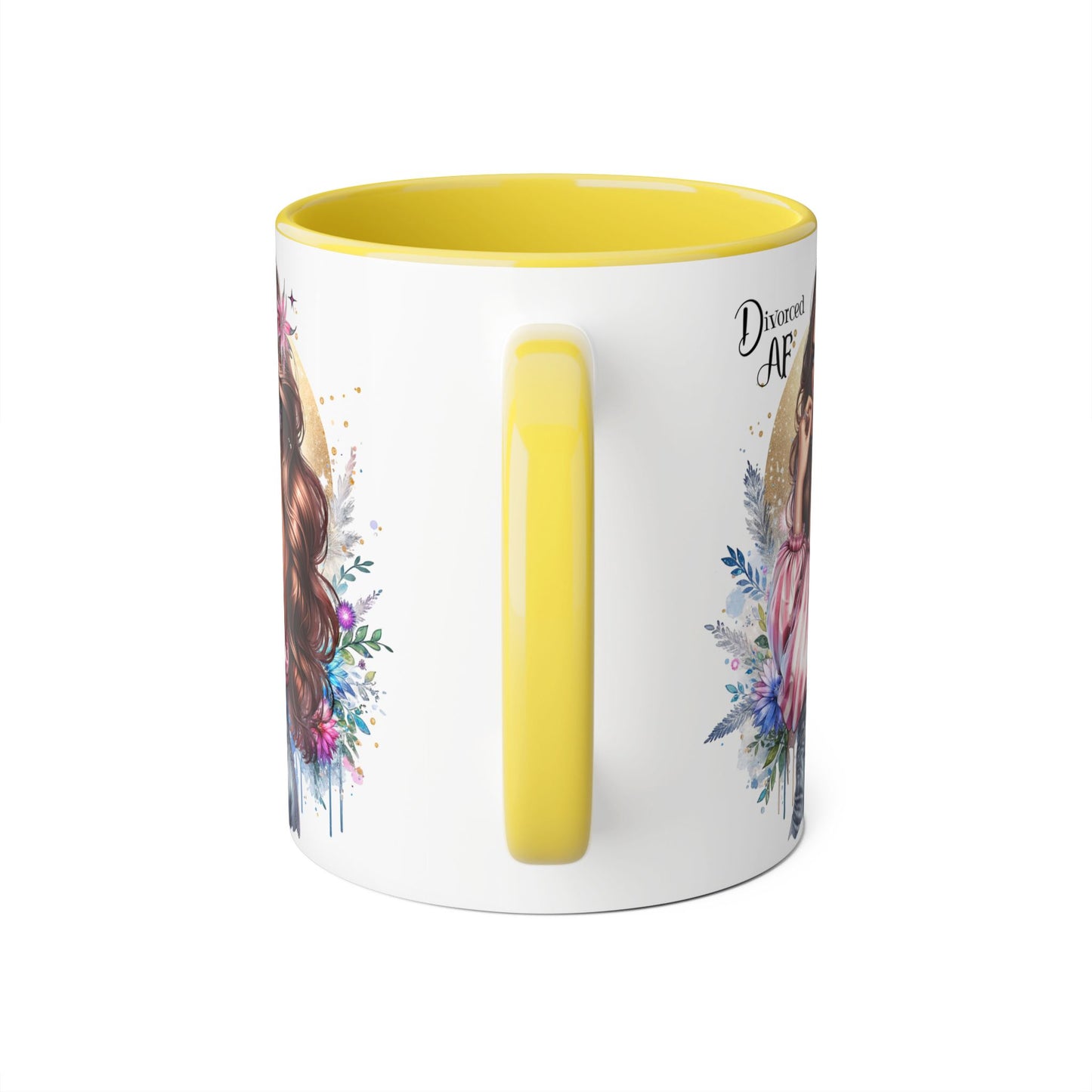 Empowered Diva Mug-Divorced AF, 11oz - Dreamy Floral Design, Perfect Gift for Divorced Friends, Birthday, Self-Care, Coffee Lovers