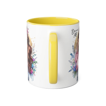 Empowered Diva Mug-Divorced AF, 11oz - Dreamy Floral Design, Perfect Gift for Divorced Friends, Birthday, Self-Care, Coffee Lovers
