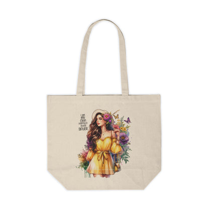 I Am My Own Happily Ever After  Floral Art Canvas Shopping Tote Bag, Tote for Grocery, Eco-Friendly Bag, Gift for Her, Summer Market Bag, Cute Style Tote