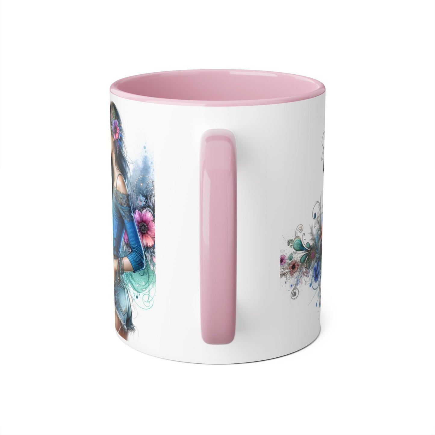 Stylish Accent Mug, Coffee Lover Gift, Floral Design Mug, Trendy Drinkware, Unique Gift for Her, Simple AF Mug