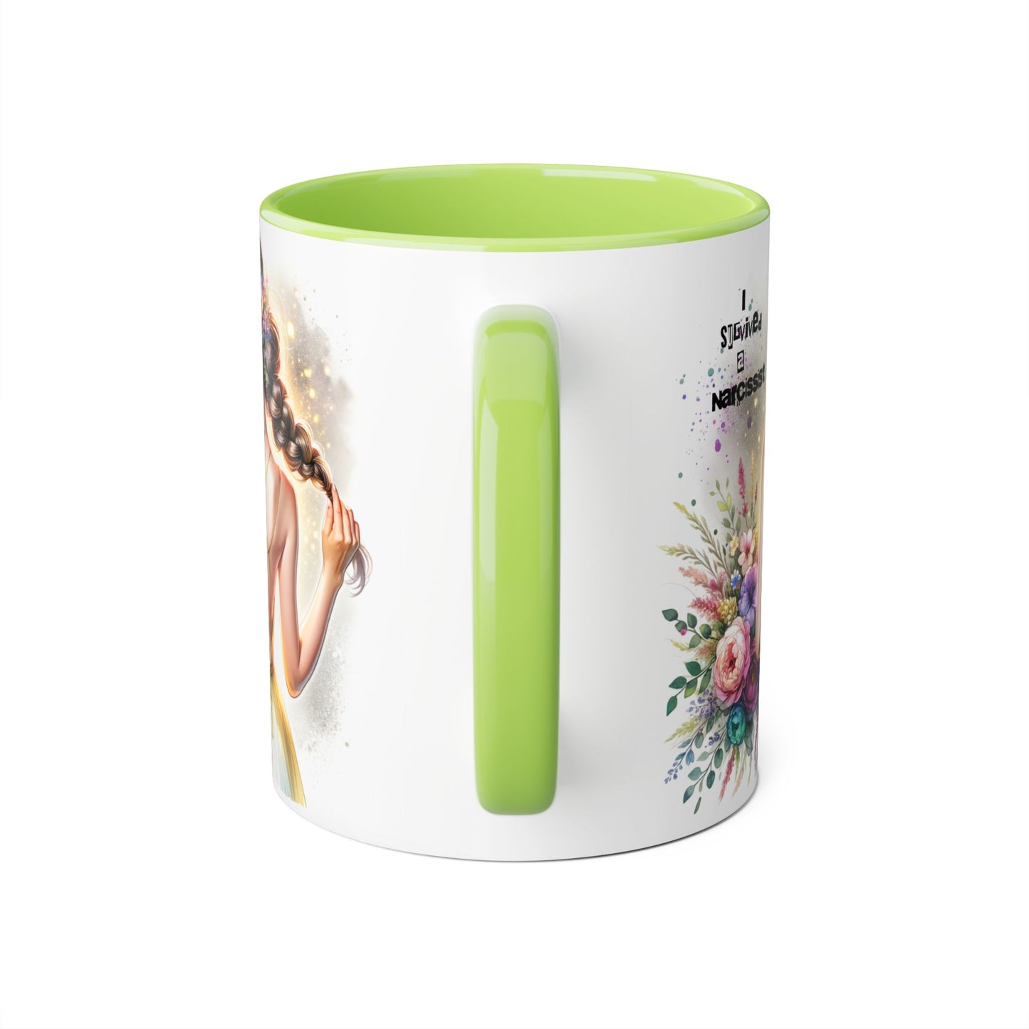 Floral Inspirational Mug, Gift for Friends, Self-Love Motivational Coffee Cup, Women's Empowerment, Birthday Present