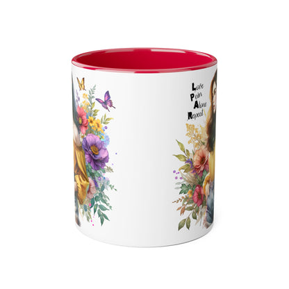 Whimsical Floral Accent Mug, Inspirational Gift for Friends, Nature Lovers, Home Décor, Coffee/Tea Mug, Unique Art