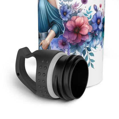 I'm Too Cute For My Ex  Stainless Steel Water Bottle, Trendy Hydration, Gift for Her, Floral Water Bottle, Funny Quotes, Daily Use Bottle
