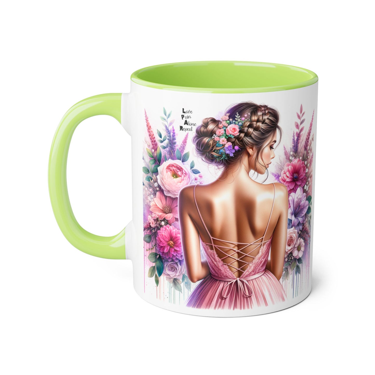 Floral Elegance Mug - Inspirational Coffee Cup, Gift for Her, Wedding Favor, Valentine's Day, Home Decor