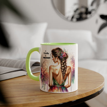 Colorful Floral Accent Mug