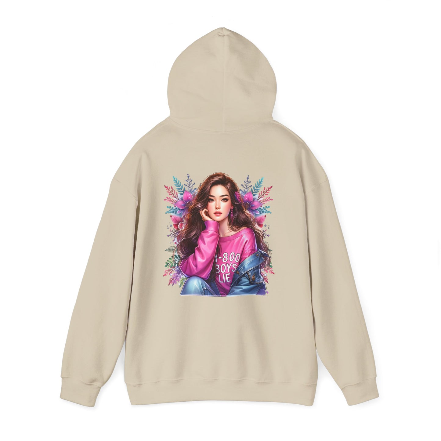 1-800-Boys-Lie Stylish Graphic Hoodie for Trendsetters, Cozy Hooded Sweatshirt, Fashionable Streetwear, Perfect Gift for Her, Everyday Comfort