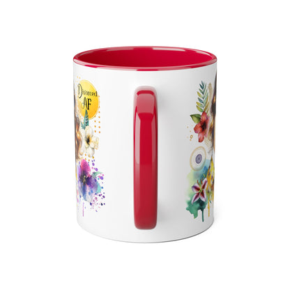 Vibrant Floral Accent Mug for Dreamers, Unique Coffee Cup, Gift for Her, Inspirational Beverage Mug, Boho Style Drinkware