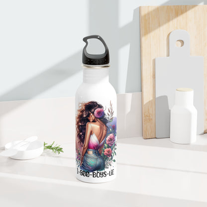 1-800-Boys-Lie Stylish Stainless Steel Water Bottle with Floral Design - Perfect for Hydration, Gifts, Eco-Friendly, and Everyday Use