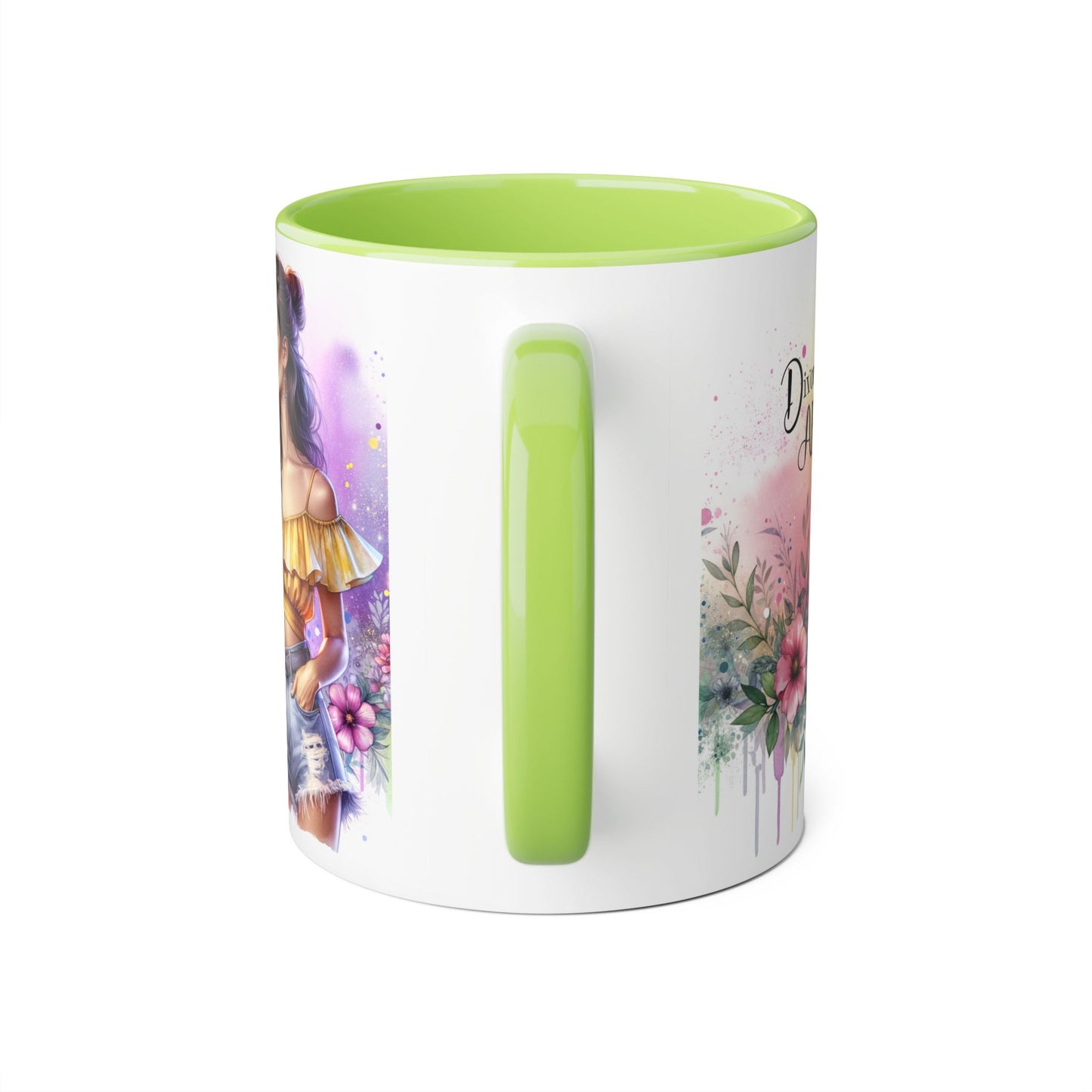 Divorced AF Accent Mug, Floral Coffee Cup, Empowerment Gift, Self-Care Mug, Funny Divorce Coffee Mug, Unique Drinkware