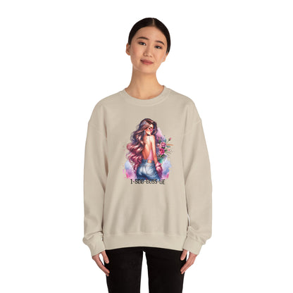 1-800-Boys-Lie Stylish Floral Graphic Sweatshirt, Cozy Crewneck Sweatshirt for Women, Gift for Her, Casual Fashion Top, Spring Wardrobe Essential