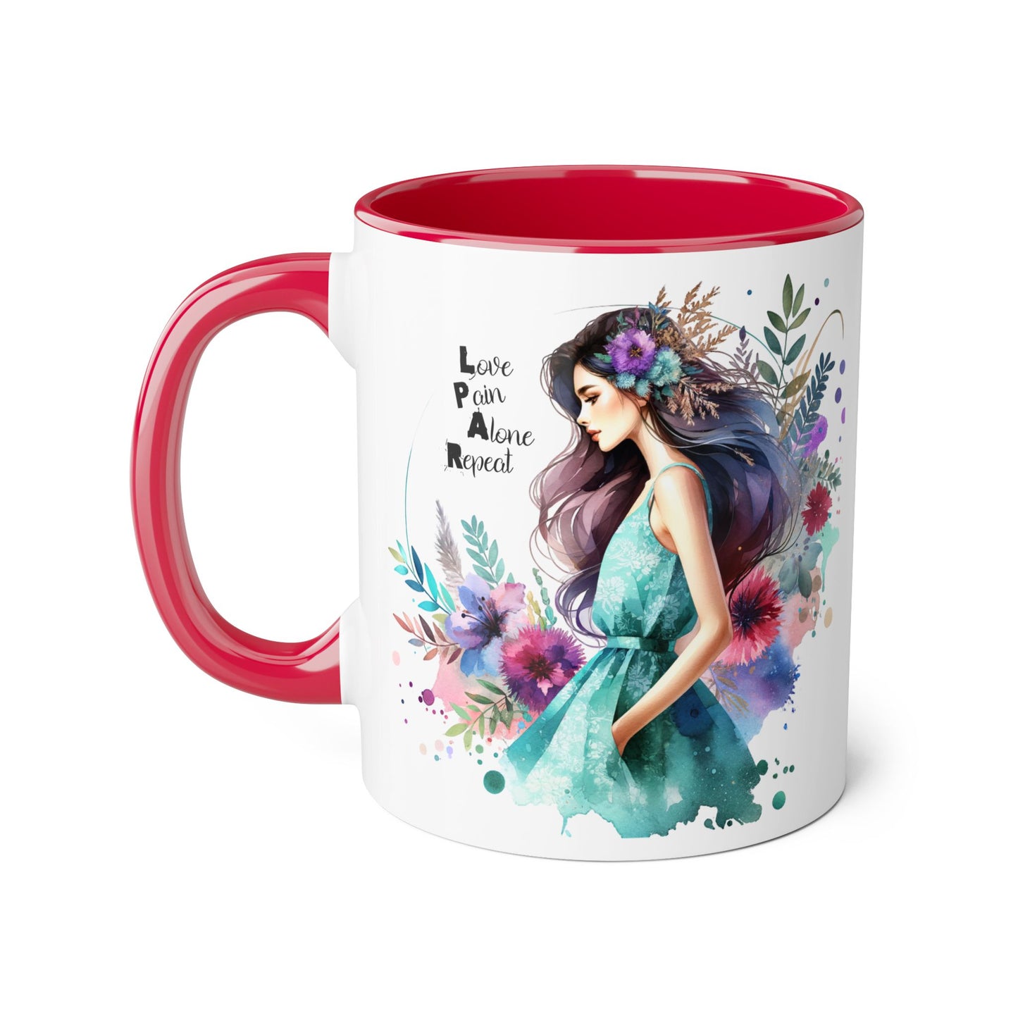 Boho Floral Accent Mug with Inspirational Quote, Perfect Gift for Tea Lovers, Home Decor, Stylish Coffee Cup, Cute Kitchenware