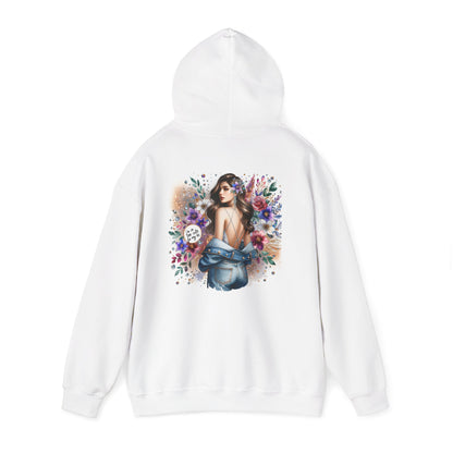 I'm Too Cute For My Ex Floral Art Hoodie, Cozy Sweatshirt, Unique Gift for Women, Fashionable Layering Piece, Perfect for Spring Celebrations