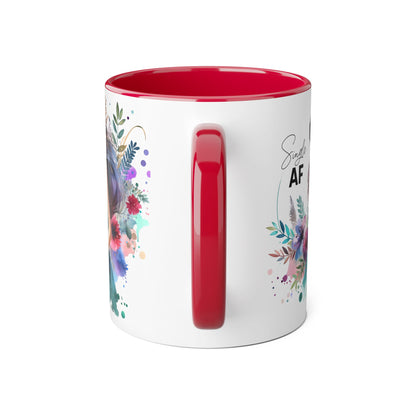Single AF Floral Accent Mug - Perfect Gift for Singles, Coffee Lovers, Birthday, Self-Care, Galentine's Day
