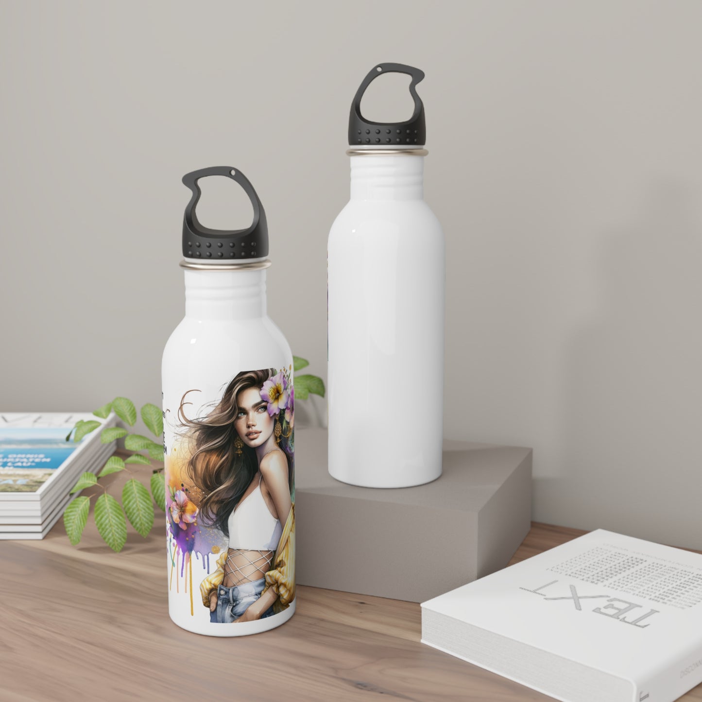 I Don't Make Mistakes, I Date Them Chic Stainless Steel Water Bottle - Floral Design, Eco-Friendly Travel Mug, Fitness Hydration, Unique Gift, Sustainability Lover