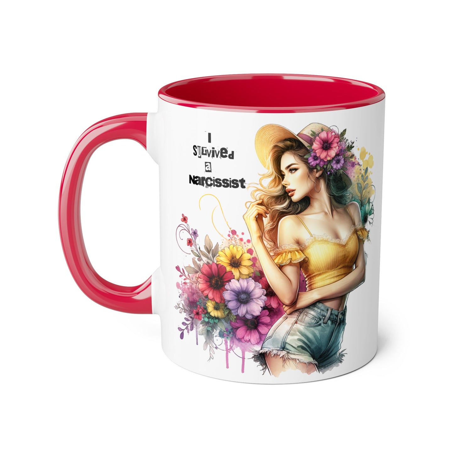 I Survived a Narcissist Floral Accent Mug, Coffee Cup Gift, Self-Care, Empowerment, Inspirational Tea Mug, Narcissist Survivor, Floral [...]