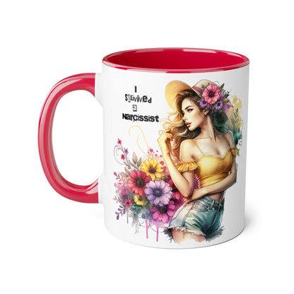 I Survived a Narcissist Floral Accent Mug, Coffee Cup Gift, Self-Care, Empowerment, Inspirational Tea Mug, Narcissist Survivor, Floral [...]