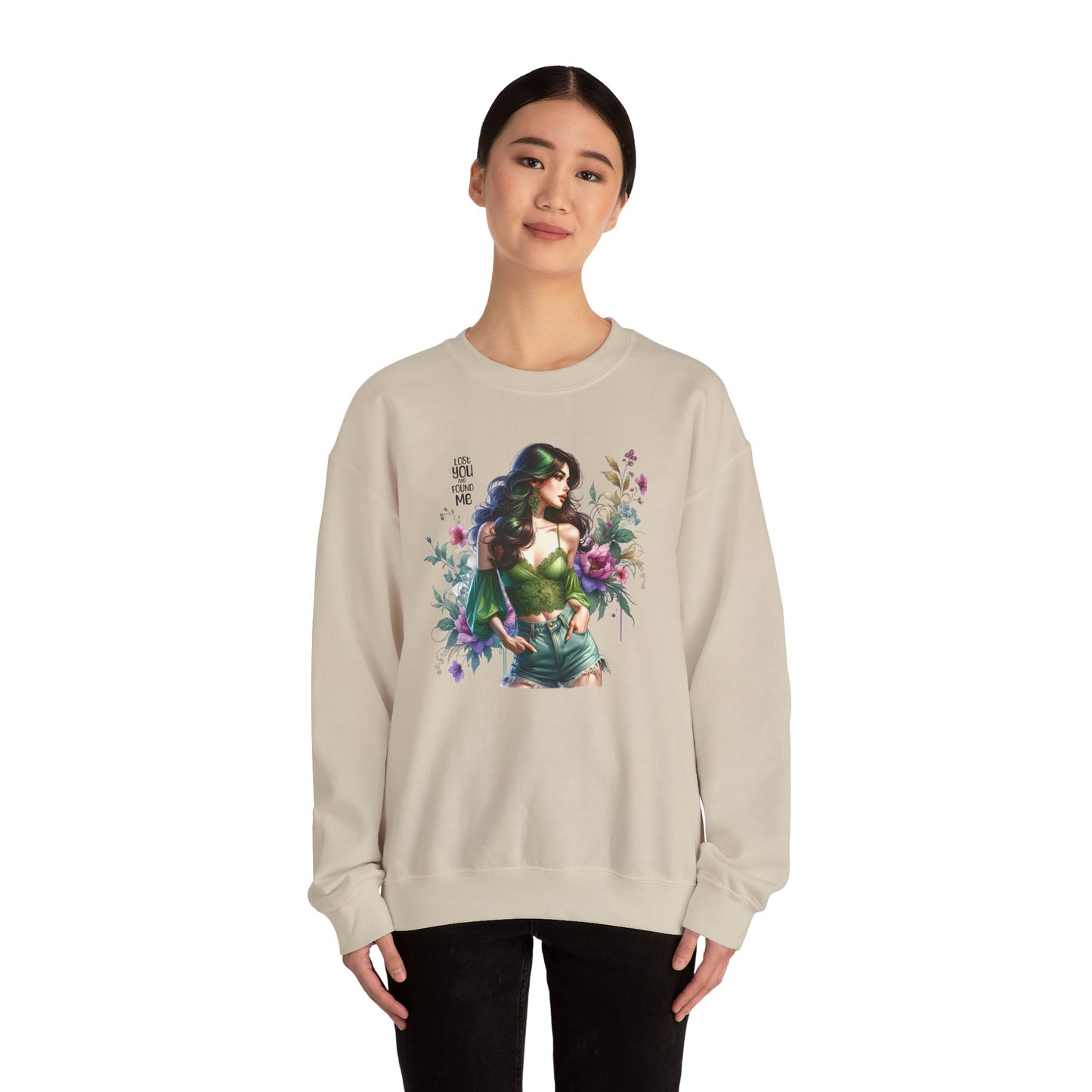 Lost You And Found Me Bohemian Floral Sweatshirt: Perfect for Cozy Days, Gift for Her, Casual Wear, Spring Fashion, Friendship Gift